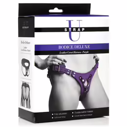 Bodice Deluxe кожен корсетен харнес, лилав, регулируем