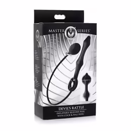 Master Series Devils Rattle надуваем силиконов анален разширител с двоен пръстен