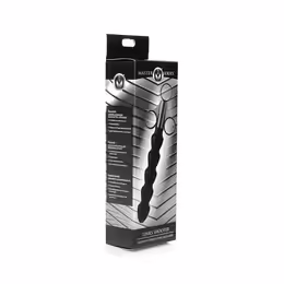 Silicone Links XL апликатор за лубрикант с 5 халки, черен