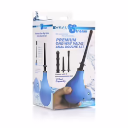 CleanStream Premium анален душ с еднопосочен клапан и 3 накрайника, 225 мл