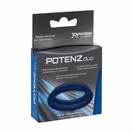 POTENZduo гъвкав двоен пръстен за пенис, черен
