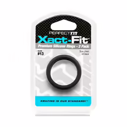 Xact-Fit #13 комплект силиконови пръстени за пенис, черни, 2 бр.