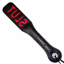 Sportsheets Leather Impression Paddle Premium Impact Tool Black