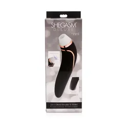 Shegasm Deluxe Dual-Ended Silicone Intimate Device, 11+7 Functions, Purple