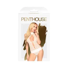 Penthouse Perfect Lover L/XL - Elegant Lace Bodysuit in Black