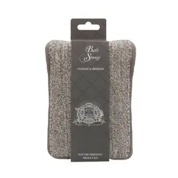 Touche Rectangle Bath Sponge Bamboo Charcoal & Flax Hemp Double-Sided