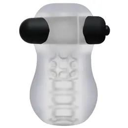 Doc Johnson GoodHead Helping Head Pro Frosted Vibrating Sleeve 3”
