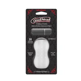 Doc Johnson GoodHead Helping Head Pro Frosted Vibrating Sleeve 3”