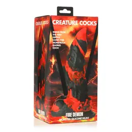 XR Brands Fire Demon Silicone Fantasy Model Red/Black Large