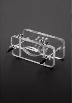 Master Series Acrylic Restraint Device with Spiked Surface, Transparent