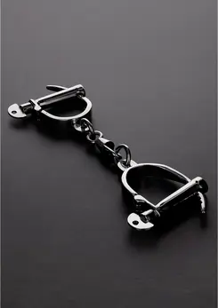 Sinner Gear Adjustable Darby Steel Handcuffs - Multi-Position Locking System