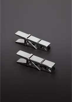 Ouch! Heavy Duty Stainless Steel Clothespin-Style Nipple Clamps Silver