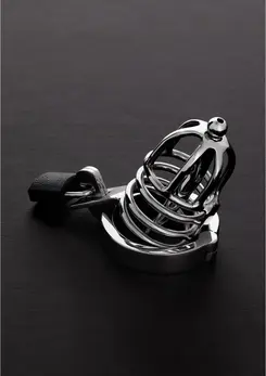 Shots Attica Stainless Steel Chastity Device 45mm with Removable Plug