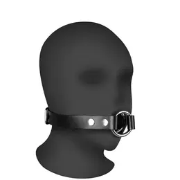 Ouch! Deep Throat Gag Black - Adjustable PU Leather Mouthpiece