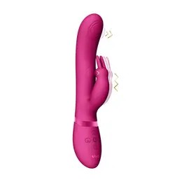 VIVE VIVE045 Dual Pulse-Wave Rabbit Intimate Massager Pink Silicone