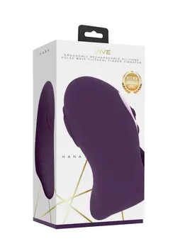 VIVE Hana Pulse Wave Finger Device Purple - Ergonomic, 10 Modes, Waterproof