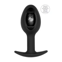 SONO No.89 Silicone Plug with Kinetic Ball, 8.3 cm, Black