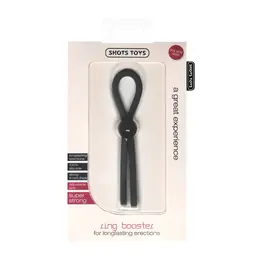 Shots Ring Booster Adjustable Silicone Comfort Black Universal Fit