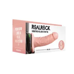 RealRock Vibrating Hollow Strap-On 15.5 cm - Adjustable Comfort System