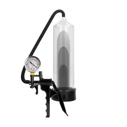 Shots Toys Elite Beginner Pump with PSI Gauge Black 23 cm Silicone