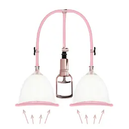 Shots Pumped Breast Enhancement Set Large - Adjustable Vacuum System