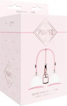 Shots Pumped Breast Enhancement Set Large - Adjustable Vacuum System
