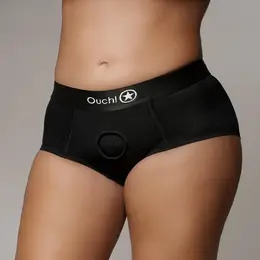 Satisfyer Vibrating Strap-On Brief XL/XXL - Black, 10-Speed Bullet, Adjustable Fit
