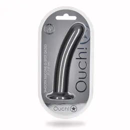 OUCH! Smooth Silicone 17 cm Intimate Model with Suction Cup, Metallic Blue