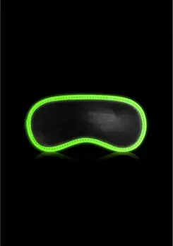 Ouch! Glow in the Dark Eye Mask - Luminous Green, Adjustable Fit