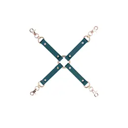 Ouch Halo Hogtie Connector Gold - Premium Leather Look, Adjustable