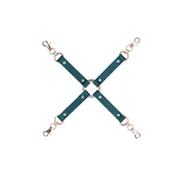Ouch Halo Hogtie Connector - Luxurious Gold & Leather Look Restraint