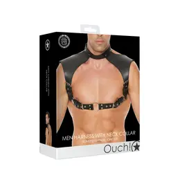 Rimba Leather Harness with Adjustable Collar - Universal Fit, Black