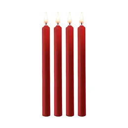 Ouch! Teasing Wax Candles Set 4pcs Large Red - Sensory Play Accessory