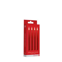 Ouch! Teasing Wax Candles 4-Pack - Red, Body Art Accessory