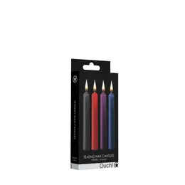 Ouch! Teasing Wax Candles Set 4 Multicolor - Low-Temp Drip System