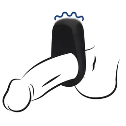 Loveline Vibrating Rabbit Ring Black - Flexible Silicone Stimulation System