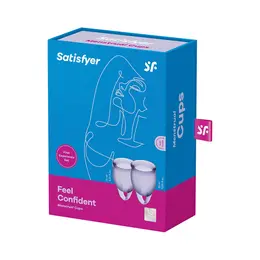 Feel Confident Menstrual Cup Set - Medical Silicone, 2 Sizes, 15/20 ml