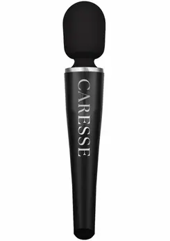CARESSE Pro Wand Massager 8000rpm IPX7 Silicone 30.6cm Black