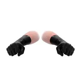 Fist It Short Latex Gloves Unisex Ultra-Thin Protective Black S/M