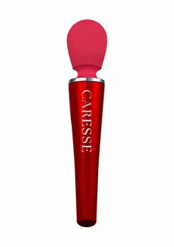CARESSE Compact Wand Massager 25cm IPX7 Silicone Rechargeable Black
