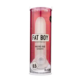 Perfect Fit Fat Boy Micro Ribbed Intimate Sheath 16.5cm Soft SilaSkin