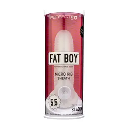 Perfect Fit Fat Boy Micro Rib Sheath 14 cm - Flexible Ribbed Sleeve