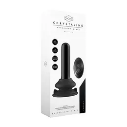 Chrystalino Thumby Black Glass Model with 10-Speed Vibration & Suction Cup