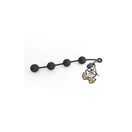 Oxballs Ass Ballz XL Silicone Beaded Intimate System, 55cm, Black