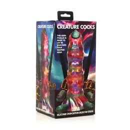 Creature Cocks Larva Silicone Ovipositor Model with Colorful Eggs, Large Size