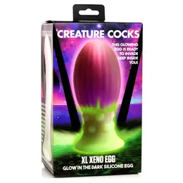 Creature Cocks Xeno Glow-in-the-Dark Silicone Egg XL Pink