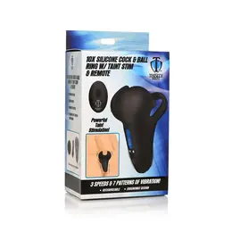 XR Brands Silicone Intimate Ring with Remote Control, Black
