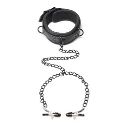 XR Brands Collared Temptress Adjustable Neoprene Collar with Chains