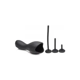 XR Brands Master Series Vibrating Silicone Urethral Trainer Black
