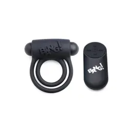 BANG Vibrating Silicone Ring with Remote Control - 28 Modes, Waterproof